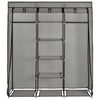 vidaXL Wardrobe Grey Non-woven fabric Medium Collapsible Wardrobe