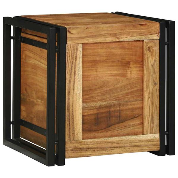 vidaXL Storage Box 15.75 x 15.75 x 15.75 in Solid Acacia Wood