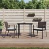 vidaXL Garden Chair Set of 2 Brown PE Rattan, Steel Standard Durable