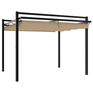 vidaXL Garden Gazebo Frame: Anthracite, Roof: Taupe