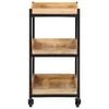 vidaXL Kitchen Trolley 23.6"x15.7"x31.5" Solid Rough Wood Mango