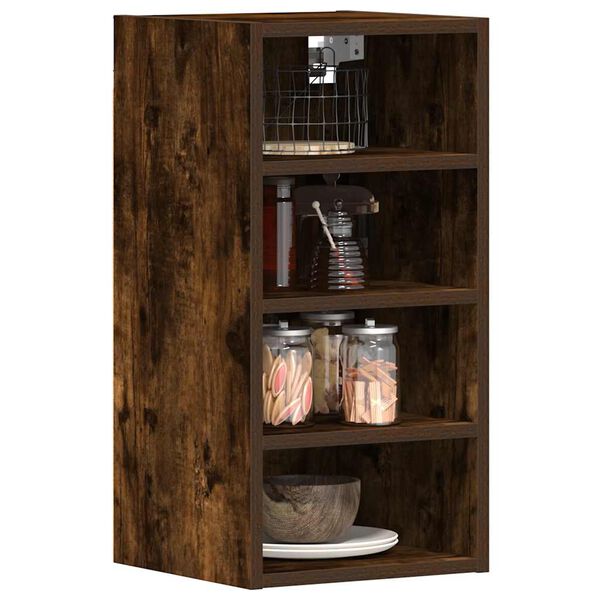 vidaXL Hanging Cabinet Smoked Oak Engineered wood 11.8x11.6x23.6 in