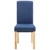 vidaXL Dining Chair Set of 4 Blue Fabric and wood Medium Ergonomic