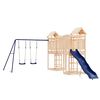 vidaXL Outdoor Playset Natural Wood Solid Pine Wood Large