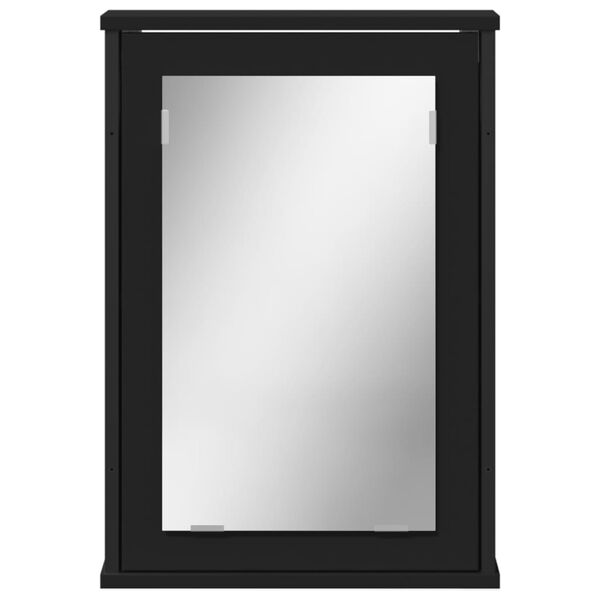 vidaXL Bathroom Mirror Cabinet Black