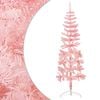 vidaXL Artificial Half Christmas Tree Pink PVC Slim