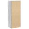 vidaXL Bookcase Grey Sonoma Engineered Wood Medium Doors Bookcase