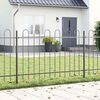 vidaXL Garden Fence Gray 5.1 x 1 m Powder-coated steel
