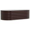 vidaXL Garden Raised Bed Brown 63" x 31.5" x 17.3" Steel