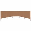 vidaXL Wind Screen Taupe Non-woven fabric, wood 236.2 x 31.5 in