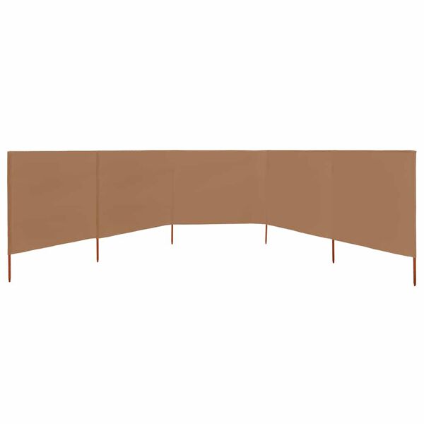 vidaXL Wind Screen Taupe Non-woven fabric, wood 236.2 x 31.5 in