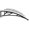 vidaXL Door Canopy Black brackets, clear sheets Polycarbonate, ABS, Aluminum