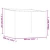 vidaXL Gazebo White Polyester fabric 9.8x9.8 ft UV-resistant materials