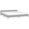 vidaXL Bed Frame With Headboard Light Gray