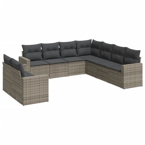 vidaXL Garden Sofa Set Grey and Dark Grey