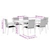 vidaXL 7 Piece Patio Dining Set Black Textilene and Steel