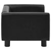 vidaXL Dog Sofa Black 23.6x16.9x11.8" Plush and Faux Leather