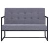 vidaXL Armchair Light grey Fabric 2-seater Seats Many Loveseat