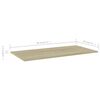 vidaXL Shelf Set of 4 Sonoma Oak Engineered Wood Medium Simple Shelf