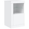 vidaXL Sideboard White Engineered wood, Glass Large Sideboard