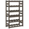 vidaXL Wine Rack for 30 Bottles Grey Solid Wood Pine