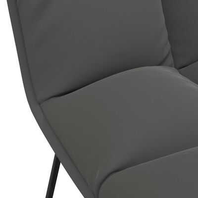 vidaXL Leisure Chair with Metal Frame Dark Gray Velvet