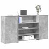 vidaXL Reception Desk Concrete grey Engineered wood Large Reception Desk