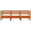 vidaXL Garden Sofa Wax Brown Solid Pine Wood 3-Seater Modular