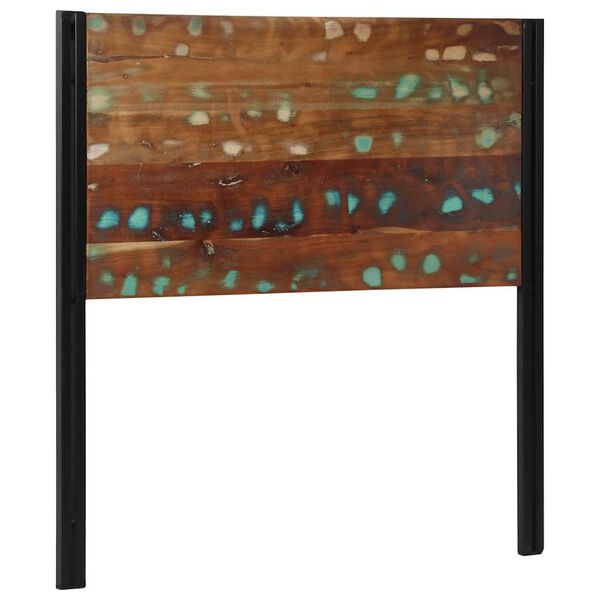 vidaXL Headboard Mixed Color Solid reclaimed wood and iron For single bed