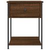 vidaXL Bedside Table Brown Oak Engineered wood 17.3 x 17.7 x 22.8 in