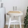 vidaXL Table Top White Solid pine wood &Oslash;11.8 in Durable Table Top