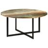 vidaXL Dining Table Multicolor Reclaimed wood, iron 59 in diameter