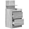 vidaXL Bedside Cabinet Grey Sonoma Engineered Wood Medium