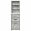 vidaXL Highboard Concrete grey 40 x 41 x 135 cm Engineered wood