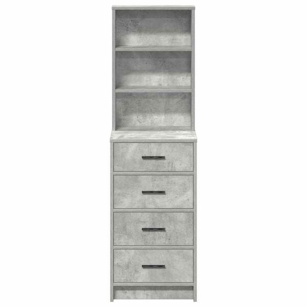 vidaXL Highboard Concrete grey 40 x 41 x 135 cm Engineered wood