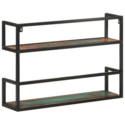 vidaXL Wall Shelf 35.4"x7.9"x23.6" Solid Reclaimed Wood
