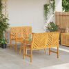 vidaXL Garden Lounge Set 3 pcs Brown Solid Acacia Wood
