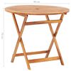 vidaXL Garden Table Natural Wood Solid Acacia wood Small Foldable