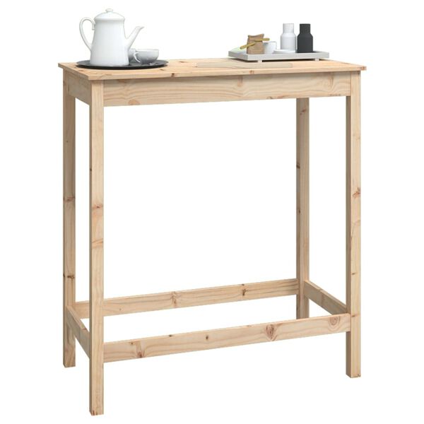vidaXL Bar Table Wood Solid pine wood 39.4 x 19.7 x 43.3 in Durable