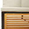 vidaXL Garden Sofa Set Cream White Solid Acacia wood Large