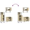 vidaXL Bathroom Furniture Set Sonoma Oak Engineered Wood Medium
