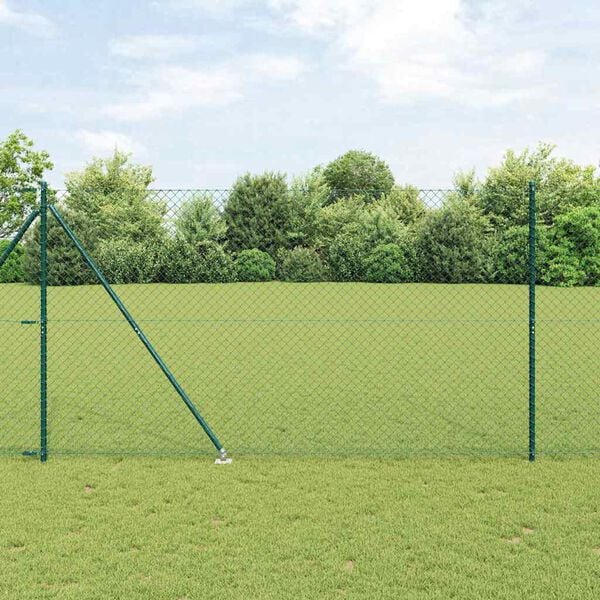 vidaXL Fence Post Green 82.02 x 5.25 ft (2.36 x 2.36 in mesh)