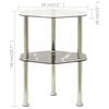 vidaXL Side Table Transparent and black marble