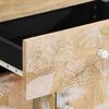 vidaXL Bedside Cabinet Mango natural with white paint