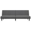 vidaXL Sofa Bed Dark Grey Velvet, Wood 2-seater Convertible