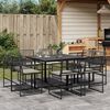 vidaXL Garden Dining Set Black and Cream