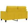 vidaXL 2-seater Sofa Yellow Velvet (100% polyester), metal, foam