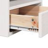 vidaXL Bedside Table White 14.96 x 14.17 x 11.61 in Solid pine wood
