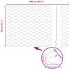 vidaXL Fence with Post Grey 1.64 x 32.81 ft Steel and PVC