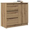 vidaXL Sideboard Artisan Oak Engineered Wood Medium Adjustable Armrests